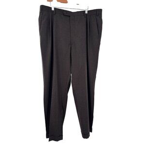 Zignone Italy ENZO‎ MANTOVANI Mens Gray Wool Cashmere Dress Pants Cuffed 40x30
